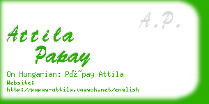 attila papay business card